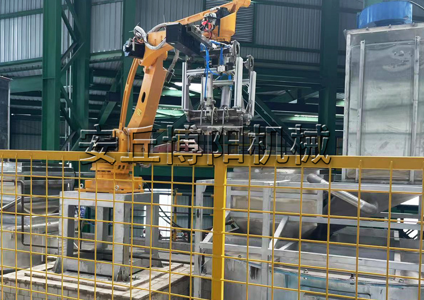 安丘博陽機(jī)械鋅粉自動拆包機(jī)器人的工作流程